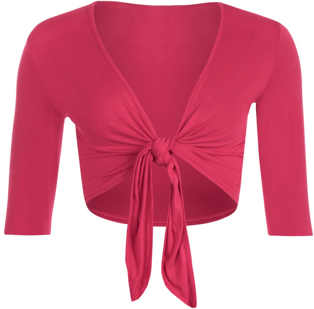 WearAll New Ladies Tie Shrug Womens Cardigan Top Plus Szs Cerise 26/28
