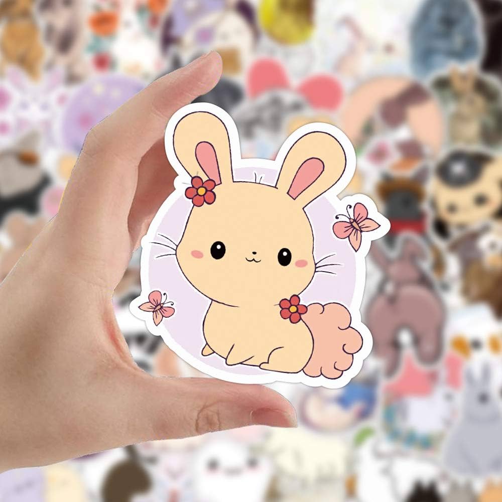 Rabbit Stickerᕱᘏ ゛専用 Amazon.com: 50Pieces Kawaii Rabbit Stickers for Kids Cute