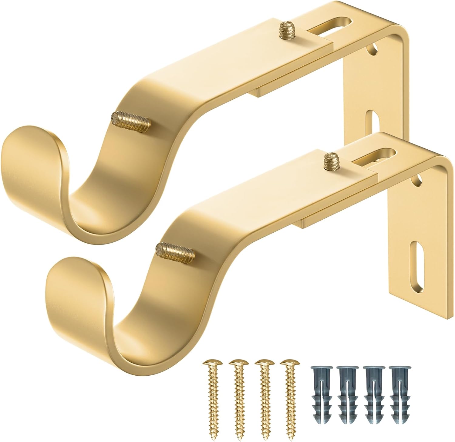 IFELS Heavy Duty Adjustable Curtain Rod Brackets, Curtain