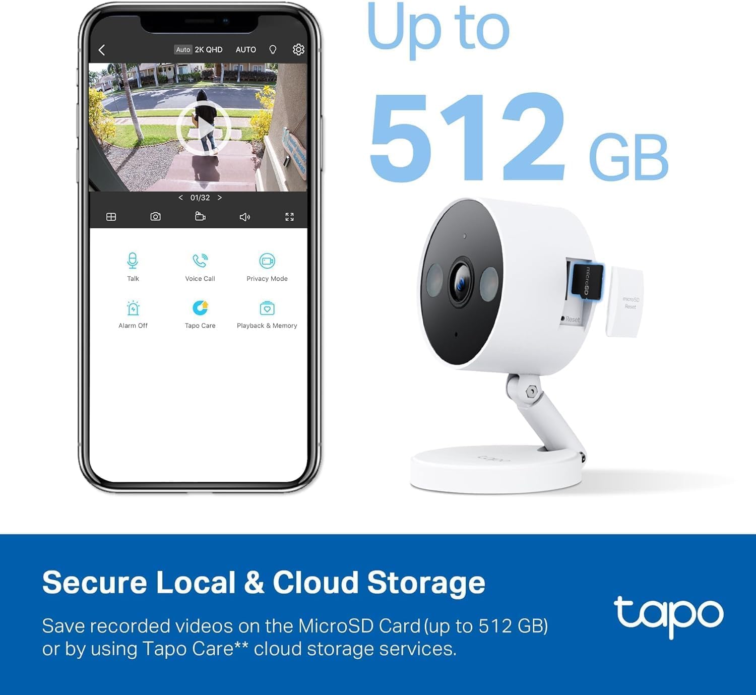 TP-Link Tapo 2K QHD Security Camera, 2-Pack, Indoor/Outdoor, 2024