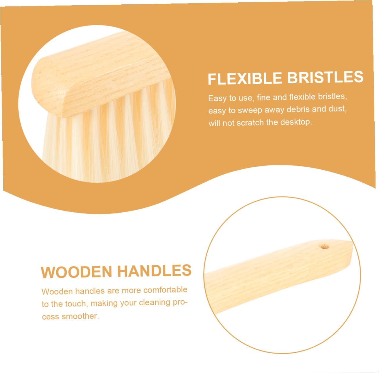 Ciieeo 2pcs Wood Handle Dusting Brush Soft Bristle Hand Broom Set for Lampshade Fabric Cleaning Reusable Household Surface Dust Brush for Table and Floor Lamps