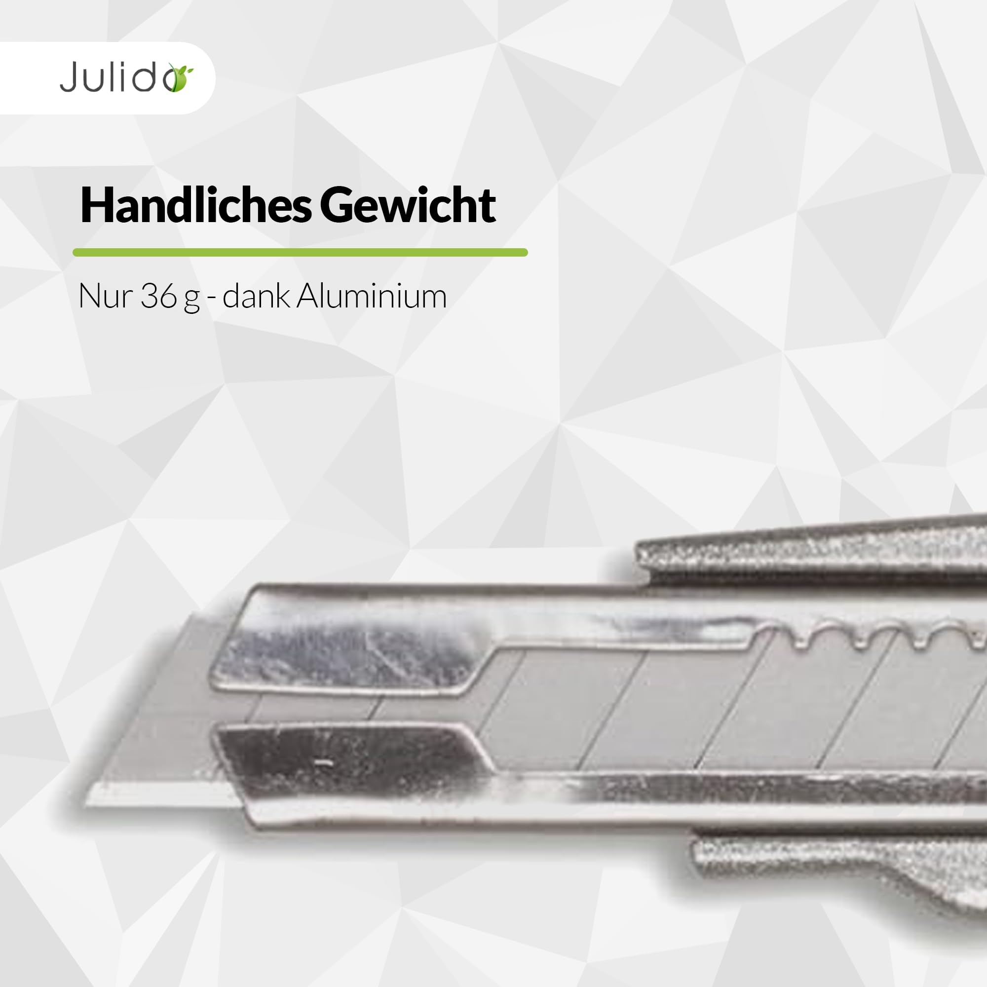 hanSe 96 sztuk nożyk do cięcia, aluminium, odlew ciśnieniowy, nóż do dywanów, nóż uniwersalny, 9 mm, ostrze łamane