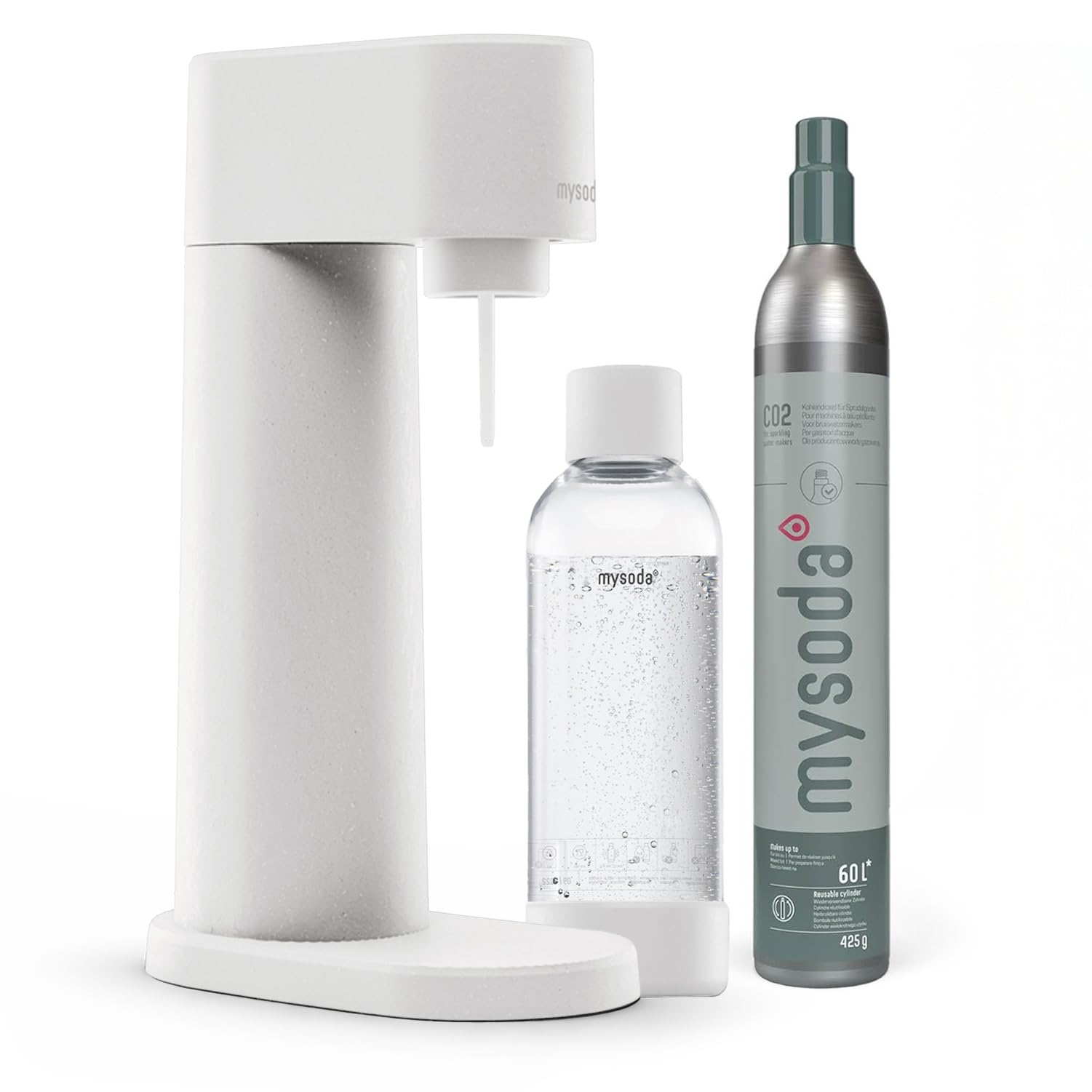 Mysoda Glassy Machine à eau pétillante avec 1 bouteille en verre