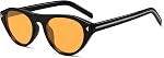 VANLINKER Lunettes de soleil rétro petites ovales pour les femmes Hommes Trendy Narrow Rond Cateye Shades VL9915