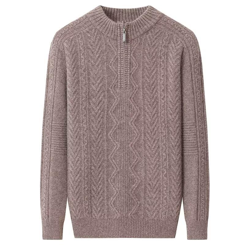 Men's 100% Pure Cashmere Knitted Sweater - Main Image