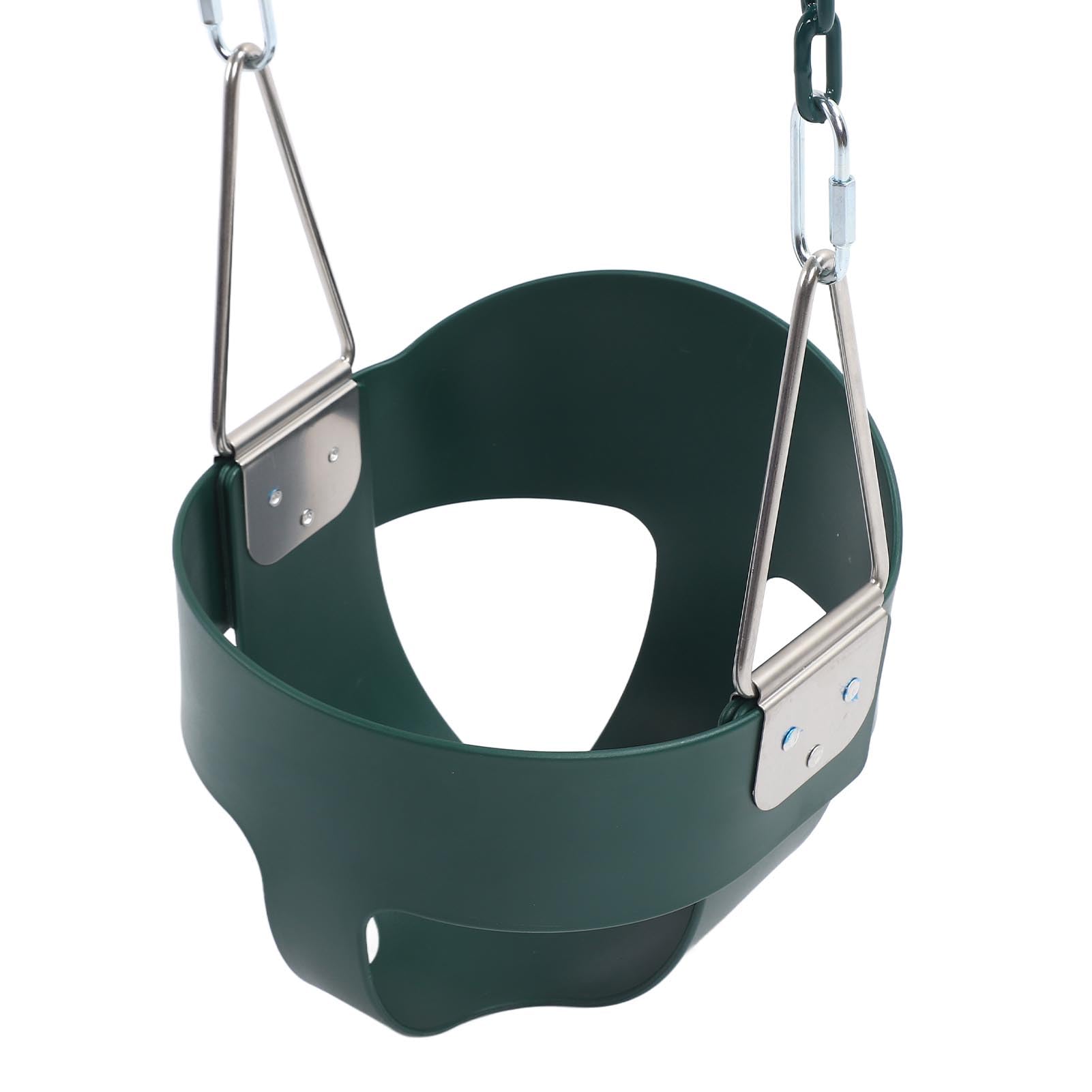 Asiento de Columpio para Niños Pequeños con Agarre para los Dedos, Cadenas Recubiertas de Plástico, Soporte de Carga de 200 Kg, Cadenas Ajustables para Juego