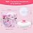 Qopoto Body Powder Puff and Container for Dusting Powder, Women Powder Puff and Powder Case for Bath and Travel (Sakura)