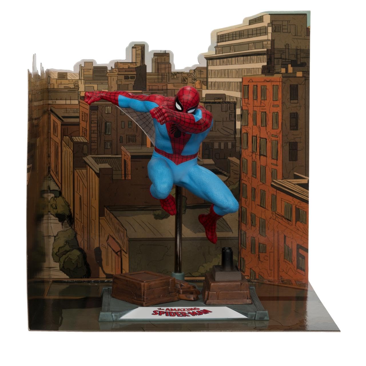 McFarlane Figura de Spiderman Edición Limitada basada en el cómic número 301 de The Amazing Spidermnan, Posada no articulada, de Escala 1:10, 18cm, + 1 Tarjeta Coleccionable, Bizak (64384762)