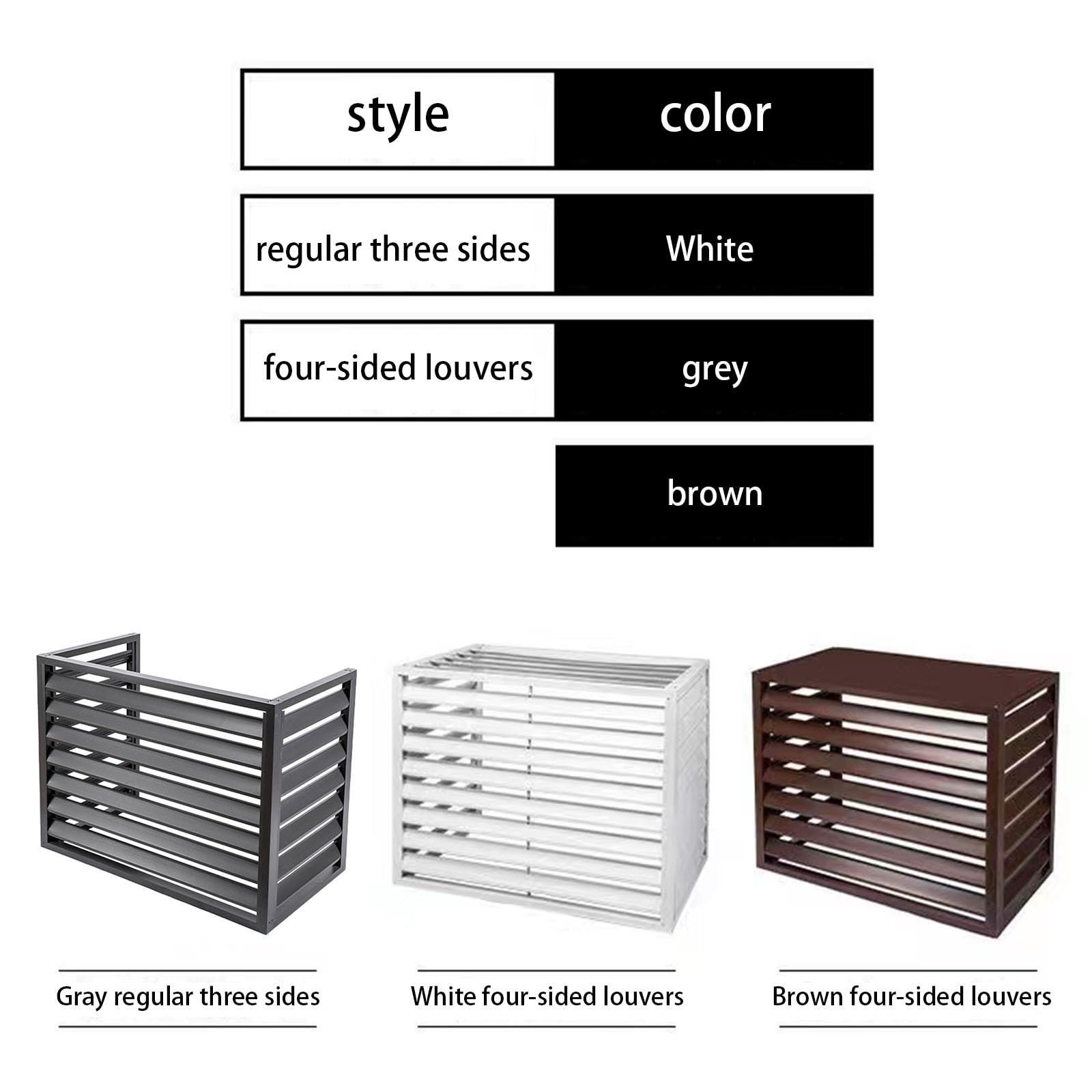 Copricondizionatore Esterno In Alluminio - Protezione Anti-pioggia E Anti-furto, Design Ventilato, Colore Marrone - Foto 9