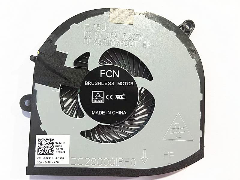 Fleshy Leaf New CPU+GPU Cooling Fan Replacement for Dell XPS 15 9570 Precision 5520 5530 M5520 M5530 Series 008YY9 0TK9J1 TK9J1 08YY9