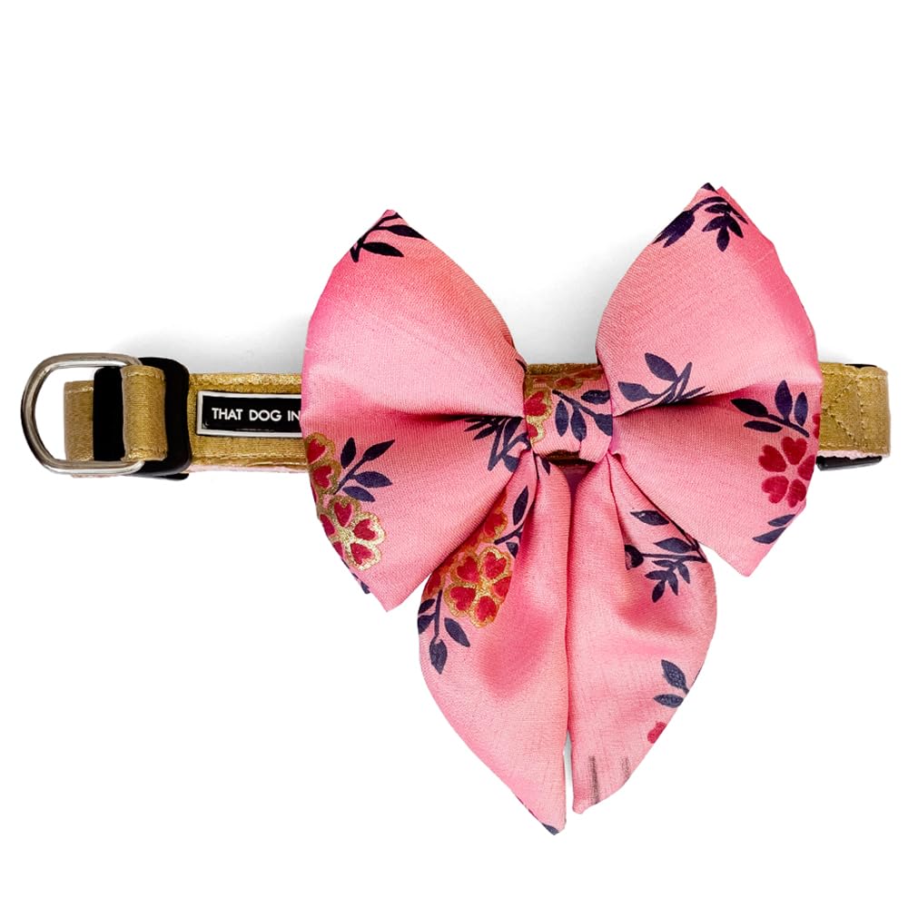 That Dog In Tuxedo Festive Dog Adjustable Silk Dog Bow Tie- Gulmohar for Holi/Diwali/Wedding (M-L, Pink) (B0BWDH975S) Amazon Price History, Amazon Price Tracker