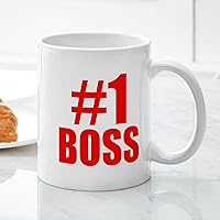 Vista 44 de CafePress Number 1 Boss Mugs 11 oz (325 ml) Ceramic Coffee Mug