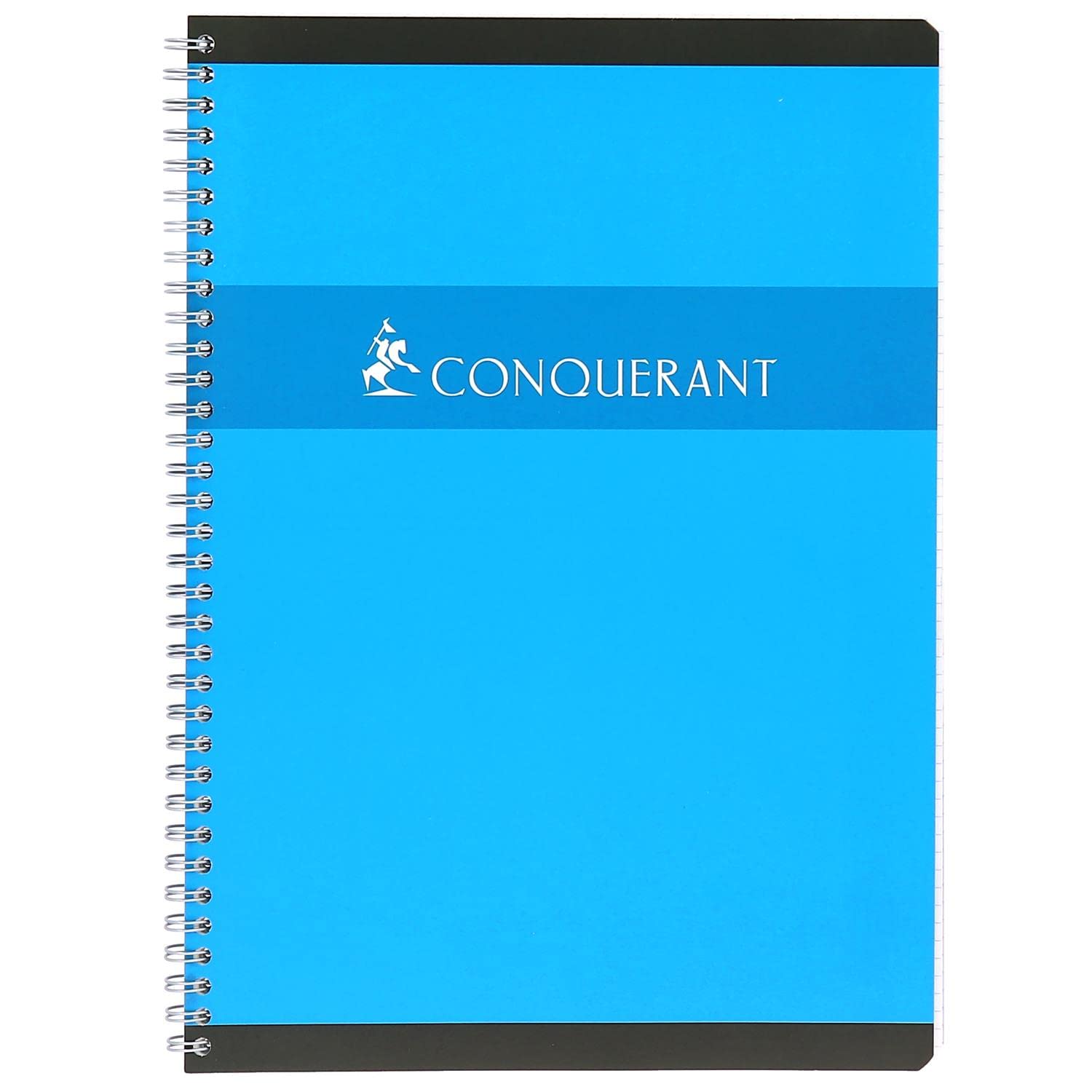 CONQUERANT Lot de 10 Cahiers à spirale A4 petits carreaux 180p 70g coloris aléatoire