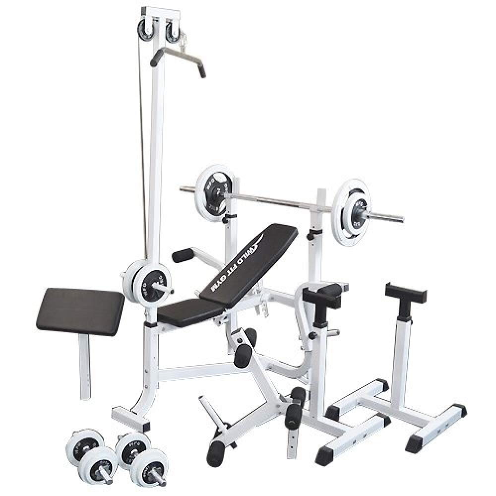 Amazon.co.jp: マルチセーフティジムセット 白ラバー70kg : スポーツ