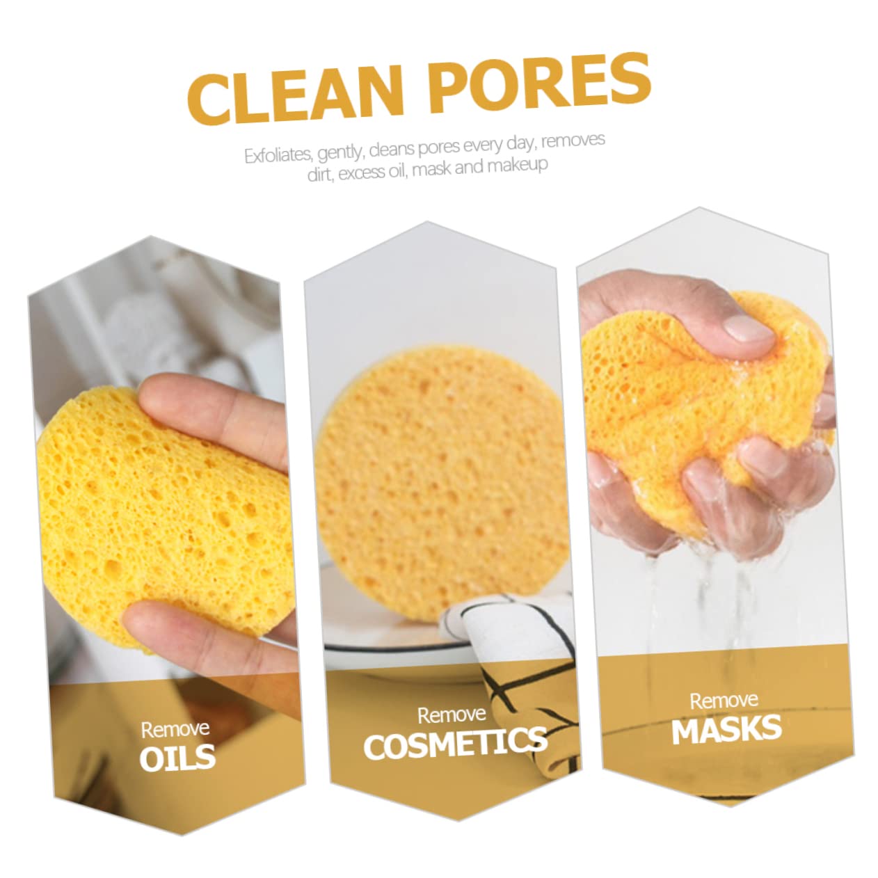 Didiseaon 125 Piezas Puff facial de compresión esponjas para limpiar esponja de maquillaje redonda comprimido soplo de maquillaje en polvo esponja limpiadora limpio Fundación Puff limpiador