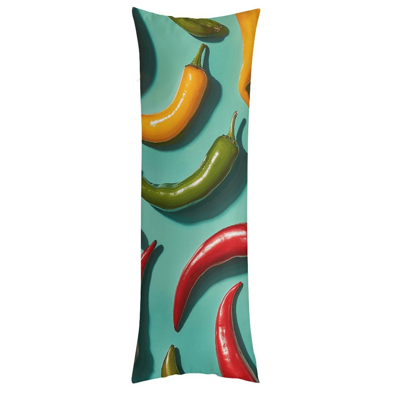 Housse de coussin piment 50x127 cm taie d'oreiller longue rectangulaire douce canapé