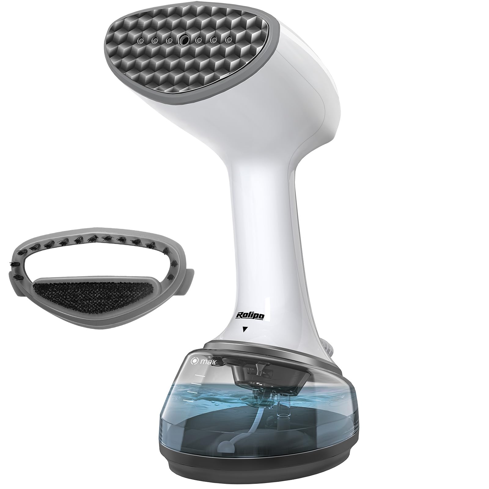 Rolipo Defroisseur Vapeur Vertical,1700W Défroisseur à Main Vertical Portable pour la Maison, le Bureau, les Voyages, Défroisseur à vêtements de voyage compact et portable, blanc