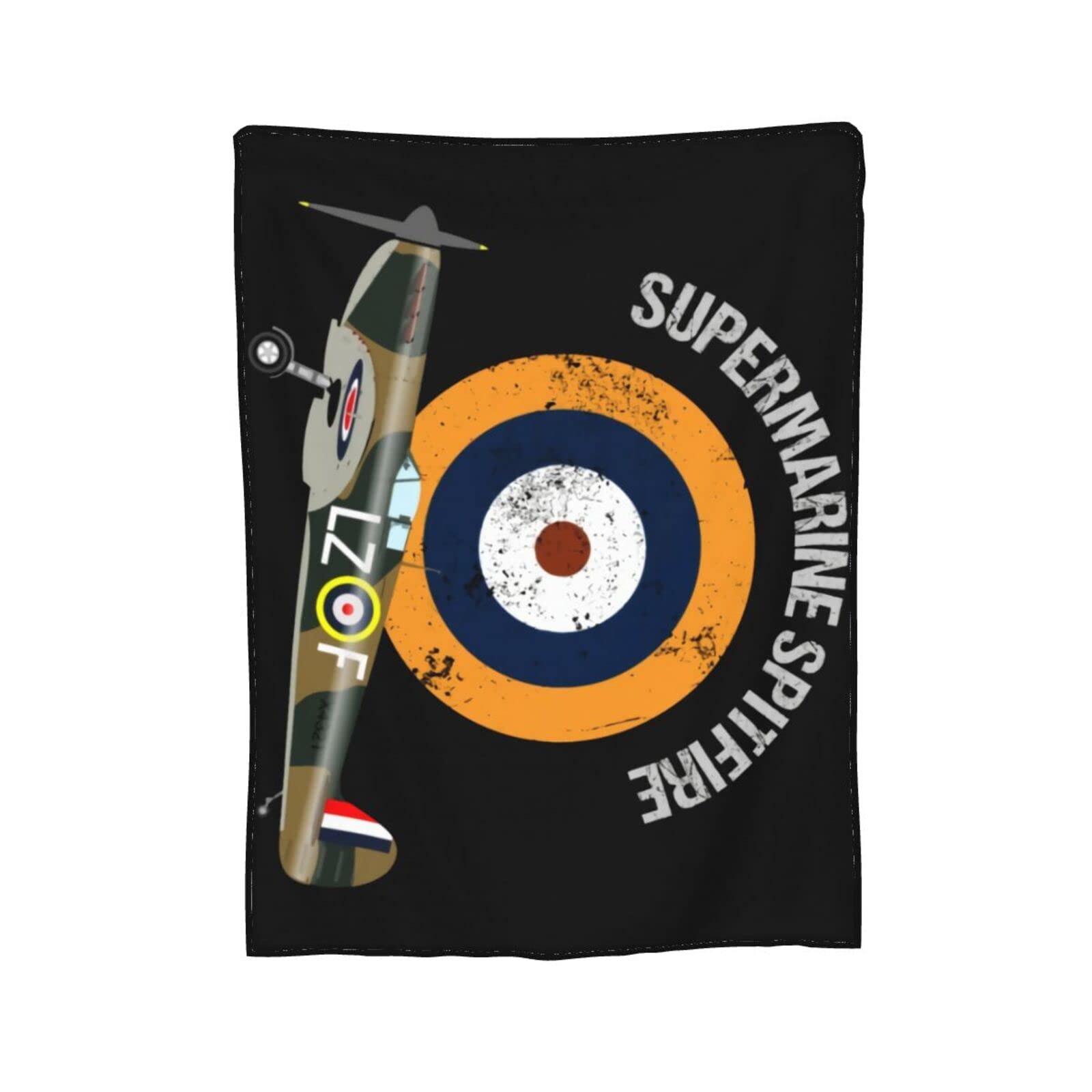 YINGD Supermarine Spitfire Throw Blanket Bedding Flannel Fleece Blanket Soft Thow Blankets Air Conditioning Blanket For Sofa Couch Living Room Bedroom