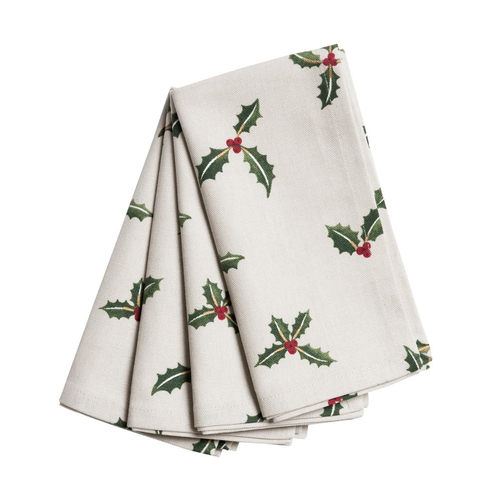 Sophie Allport Holly & Berry Napkins (Set of 4)