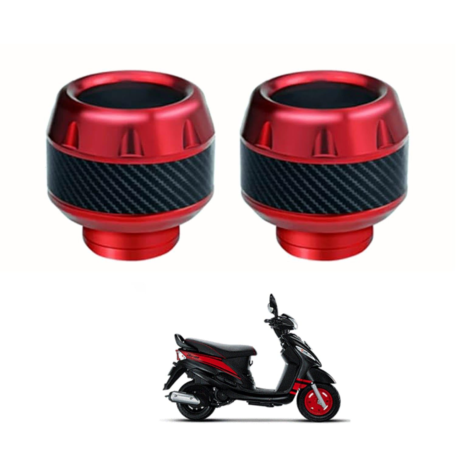 Universal 28MM Motorcycle Fork Frame Sliders - CNC Alloy Front & Rear Wheel Anti-Crash Pad Protector for Motorbikes Compatible with Y-amaha-Sa-luto