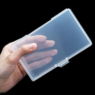 SATINIOR 12 Pack Clear Plastic Beads Storage Containers Box with Hinged Lid for Beads and More (5.2 x 3.03 x 1.18 Inch)