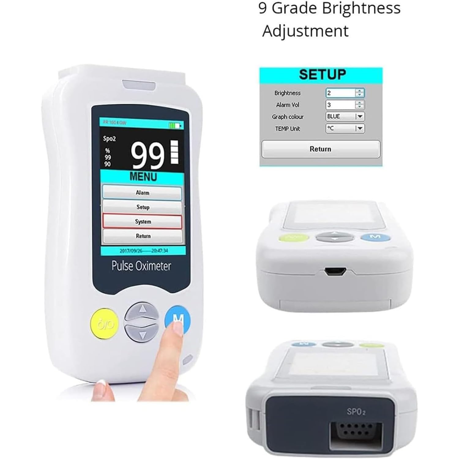 Pulsossimetro Veterinario, Pulsossimetro Veterinario Portatile Con Schermo Da 2,4 Pollici, Sonda Per Orecchio/lingua, Per Il Monitoraggio Di SpO2, Frequenza Cardiaca E Temperatura In Gatti, Cani E Pic