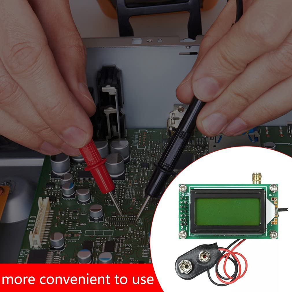 Frequency Counter Tester Digital LCD Display Measurement with SMA Jack Female for Ham Radio