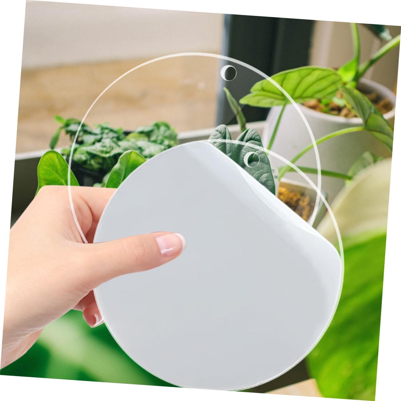 Housoutil 20pcs Sheets Clear Acrylic Circle Blanks with Round DIY Keychain Blanks Smooth Edges for Crafts Painting and Decorative Projects for and Personalization