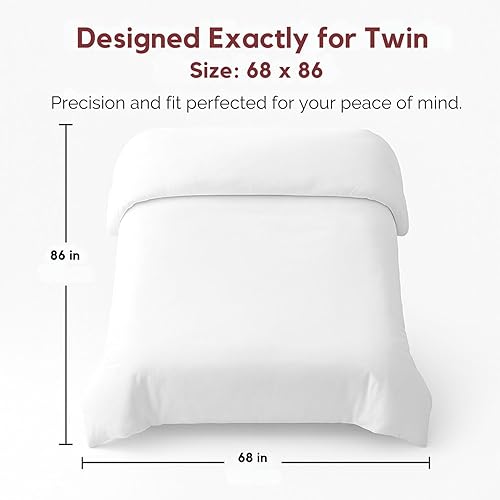 Miniatura 7 de Superity Luxurious Hotel Quality Funda de edredón tamaño individual  100% algodón suave y cómodo  Diseñada para edredón tamaño individual  200 hilos