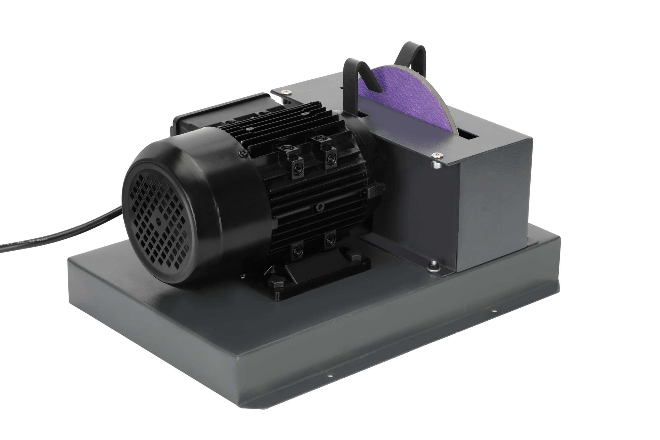 Afilador de cuchillas para cortacésped, 2/3 HP 500 W, amoladora de banco con rueda de molienda de cerámica de 7 pulgadas y 1 par de papel de lija de cerámica de grano 60 y soporte de 40° para