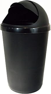 Whitefurze Black 50 Litres Bullet Bin And Lid Black 50 Litres by Whitefurze