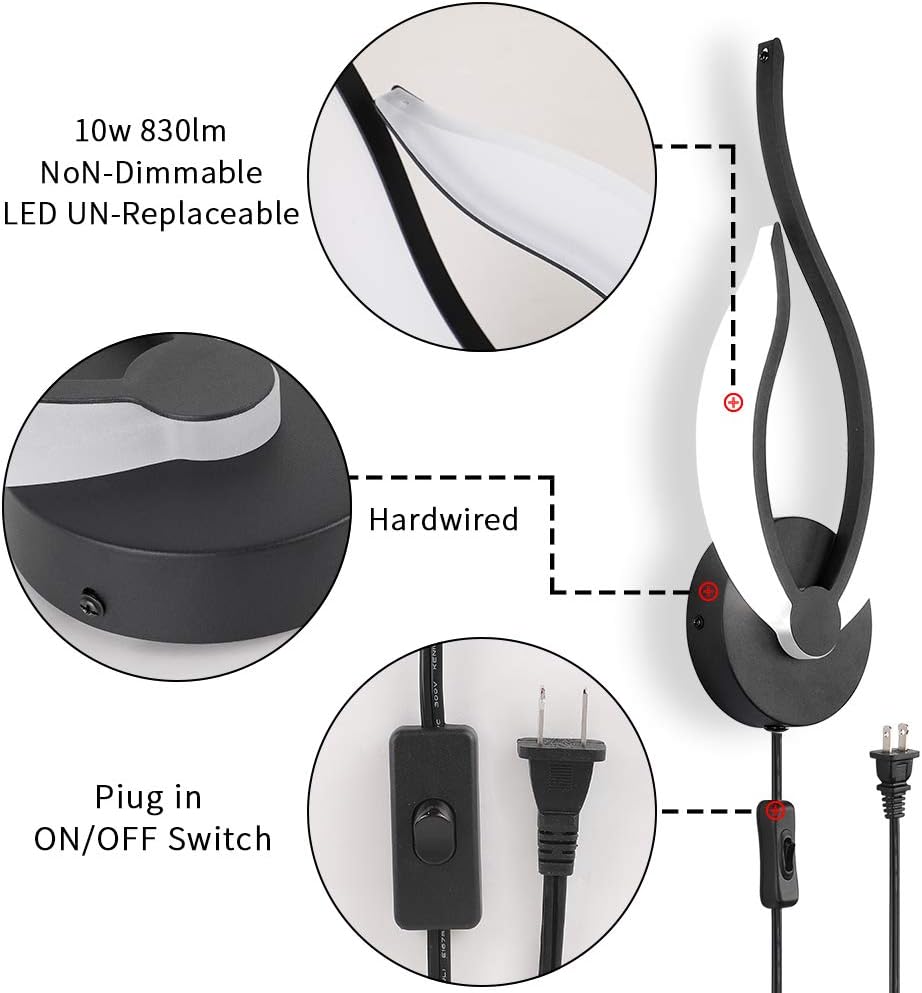 🔥 Crаzу Dеаlѕ Pasoar Plug in Wall Sconces Set of Two, Modern Bedroom Bedside Lamps Industrial Sconces with Switch On Off Cord 5500k 10 Watt LED Wall Lights for Living Room Indoor Hallway Lighting Fixtures 🔥 Cаѕhbасk uр tо 70% Pasoar Plug in Wall Sconces Set of Two, Modern Bedroom Bedside Lamps Industrial Sconces with Switch On Off Cord 5500k 10 Watt LED Wall Lights for Living Room Indoor Hallway Lighting Fixtures