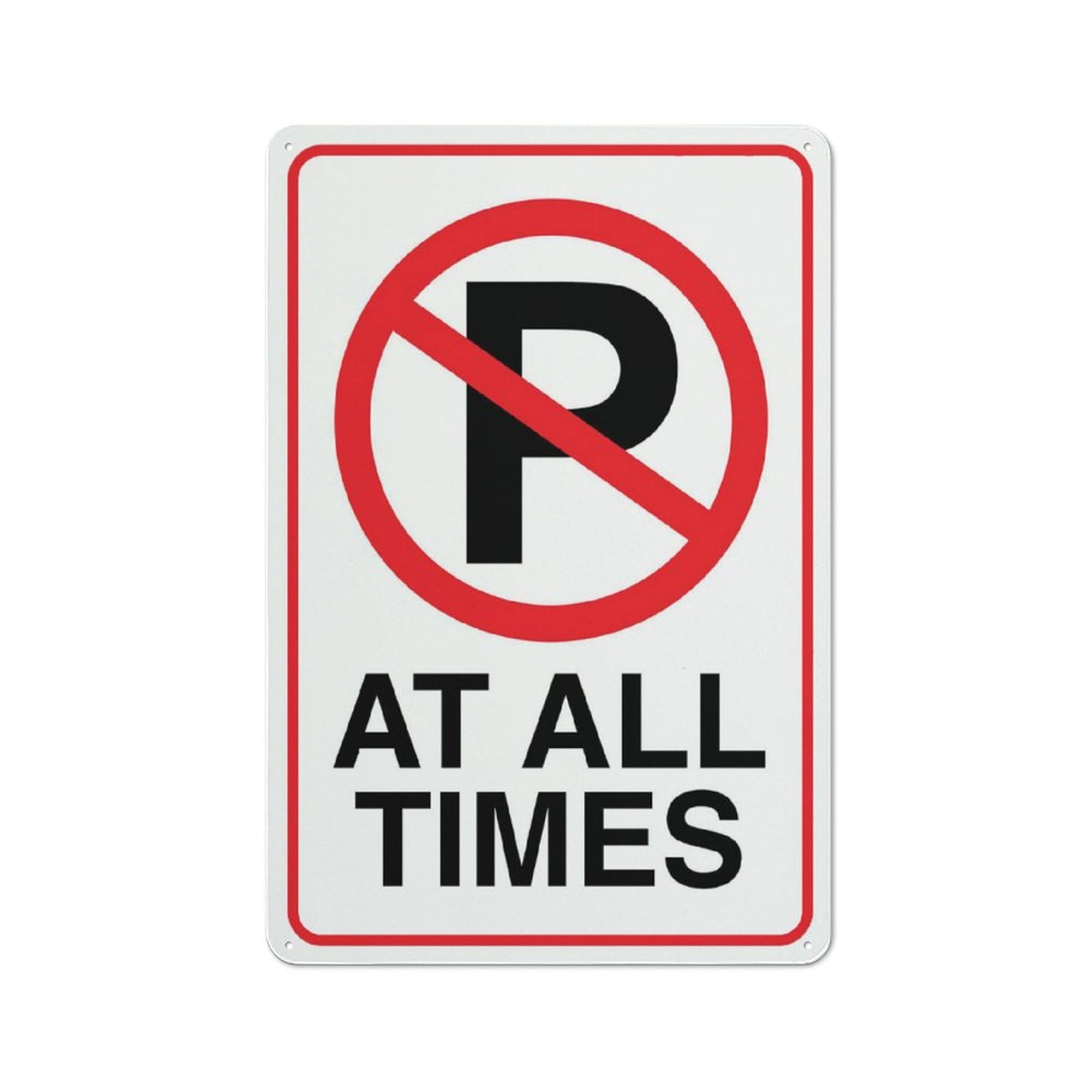 No Parking At All Times Sign Warning Tin Sign Home Kitchen Farm Garden Garage Wall Decor 12X8Inch
