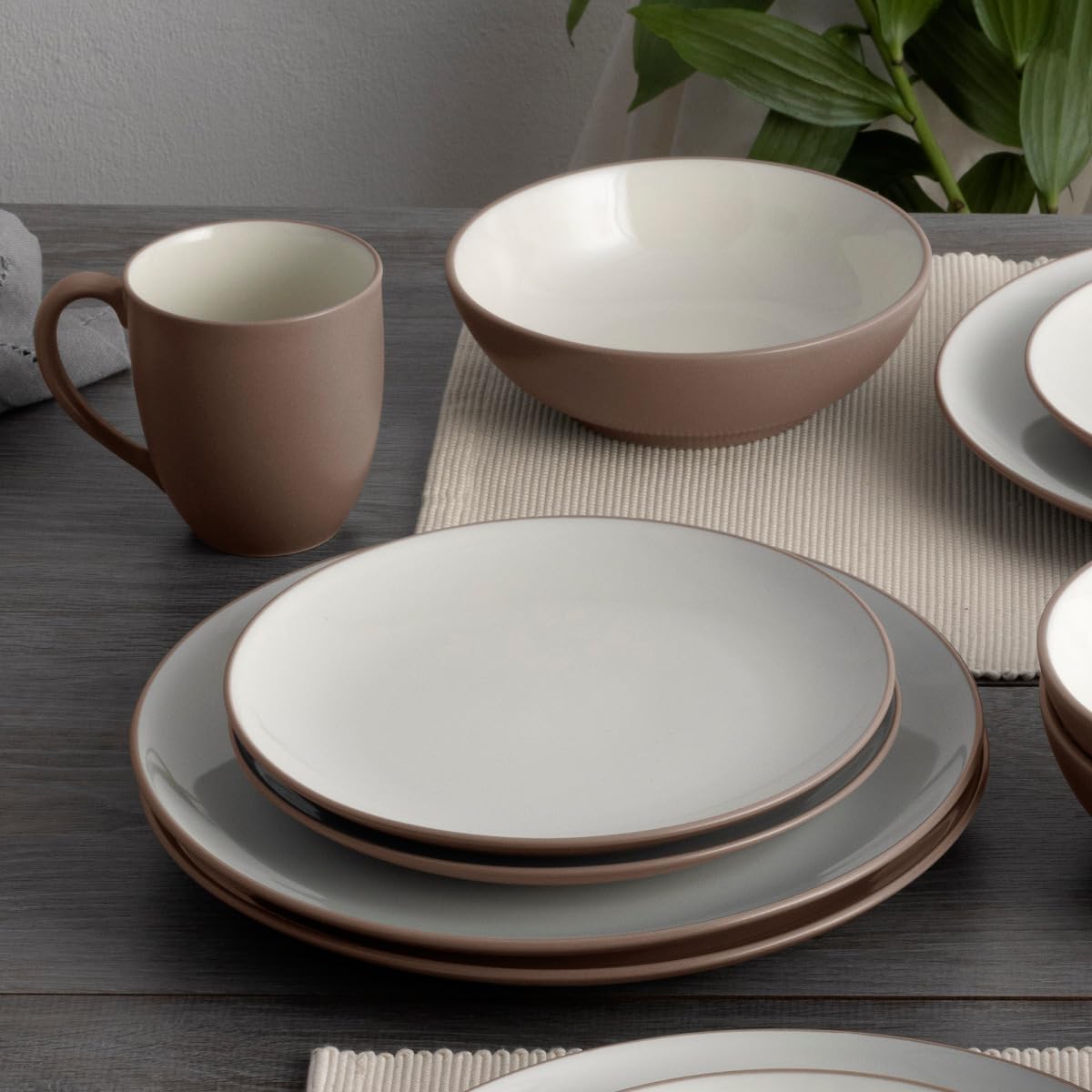 Noritake Colorwave Clay 16-Piece Coupe Dinnerware Set, Service For 4