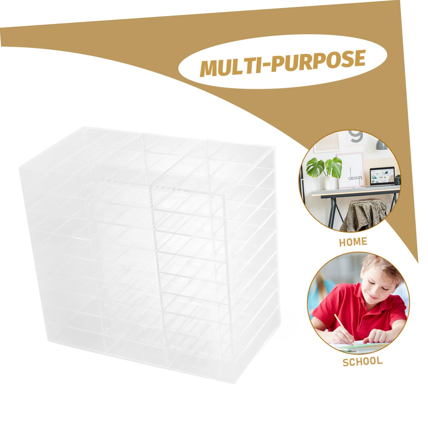 Portapennarelli in Acrilico Organizzatore da Tavolo Portapenne Portatile per Casa e Scuola Design Semplice e Durevole