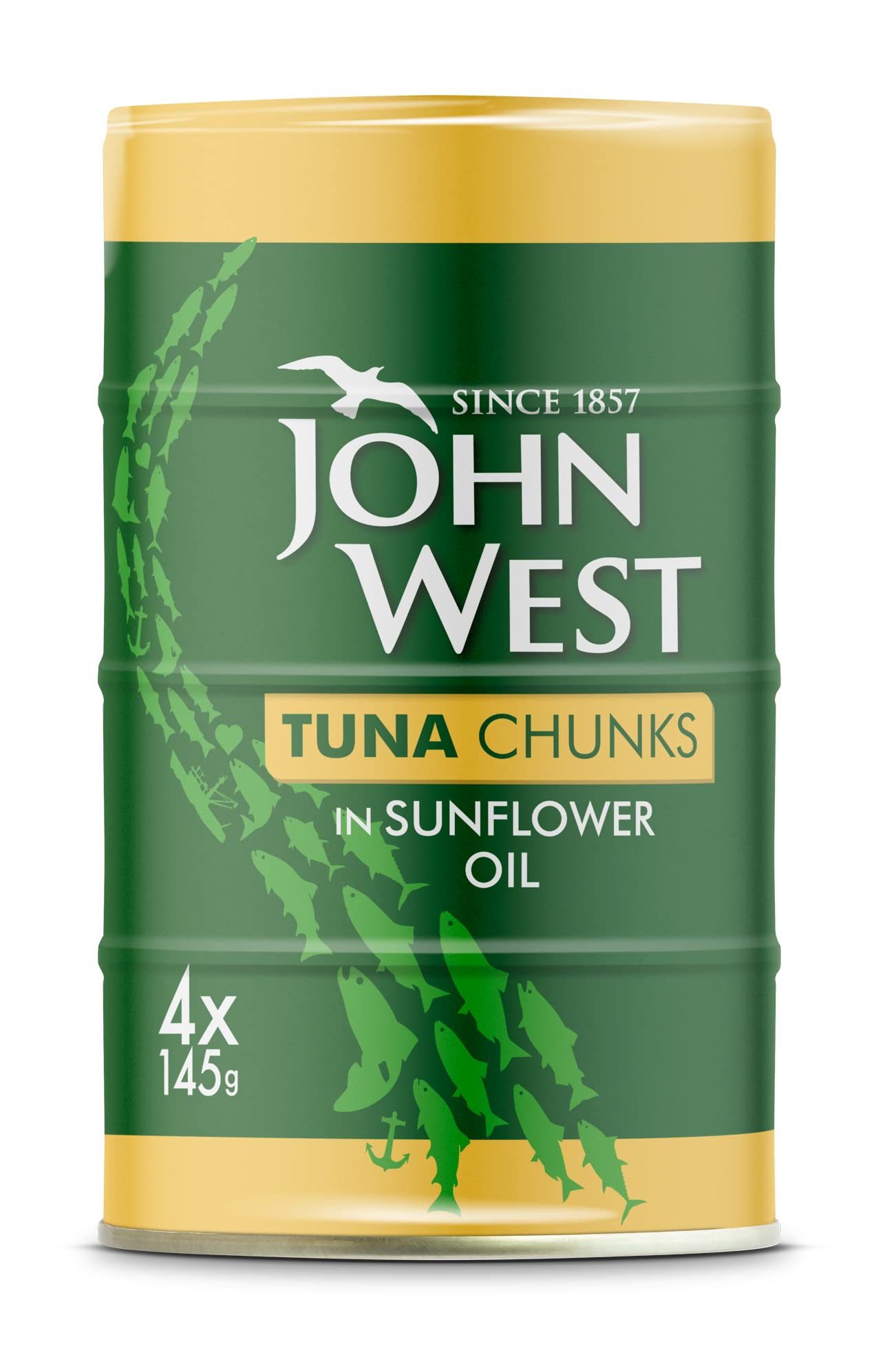 John West Tuna Chunks in Sunflower Oil 4x145g