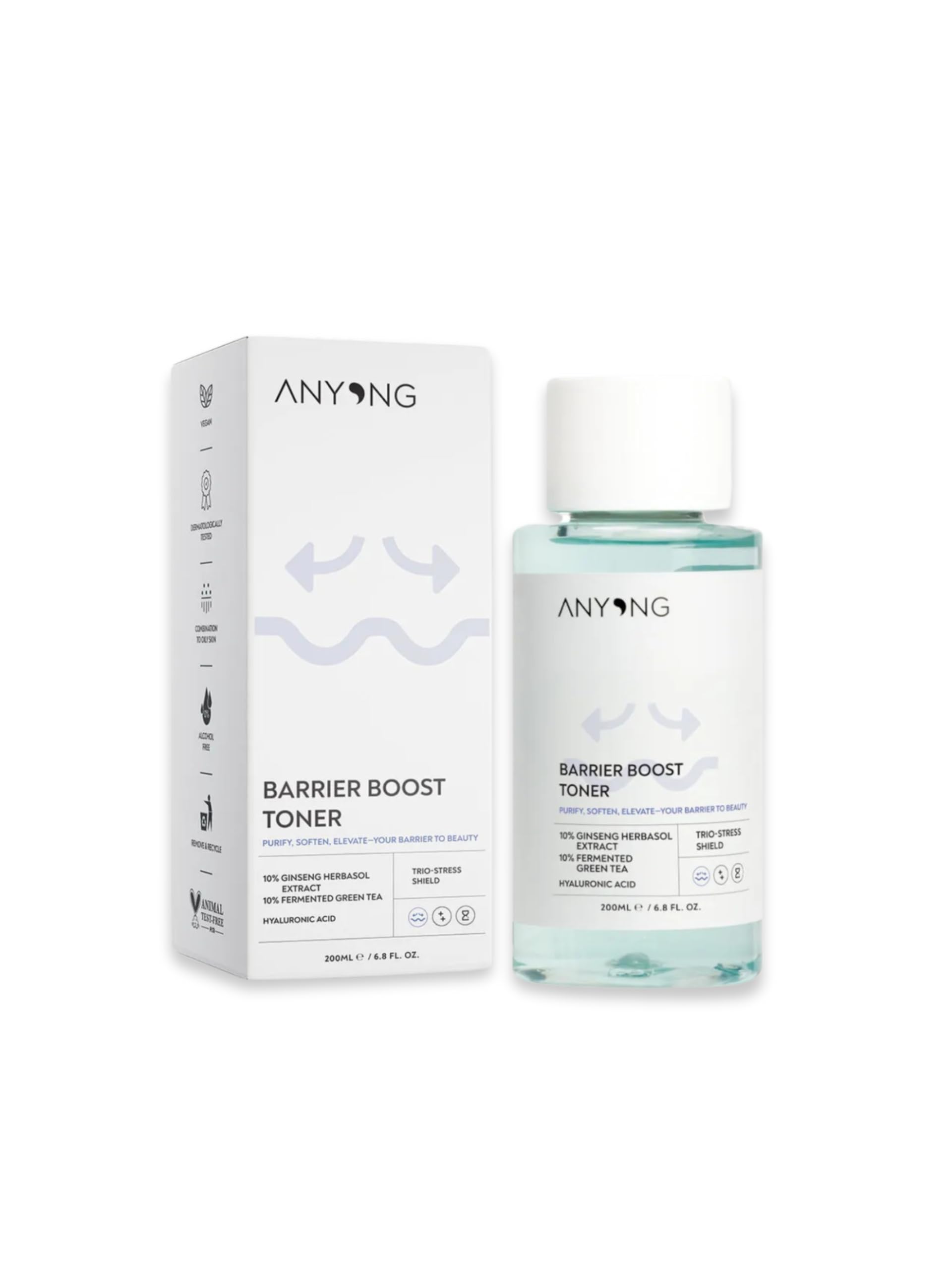 Anyong Bariyer Destekleyici ve Sakinleştirici Tonik 200 ml (Yeşil Çay & Ginseng Özü & Hyalüronik Asit)
