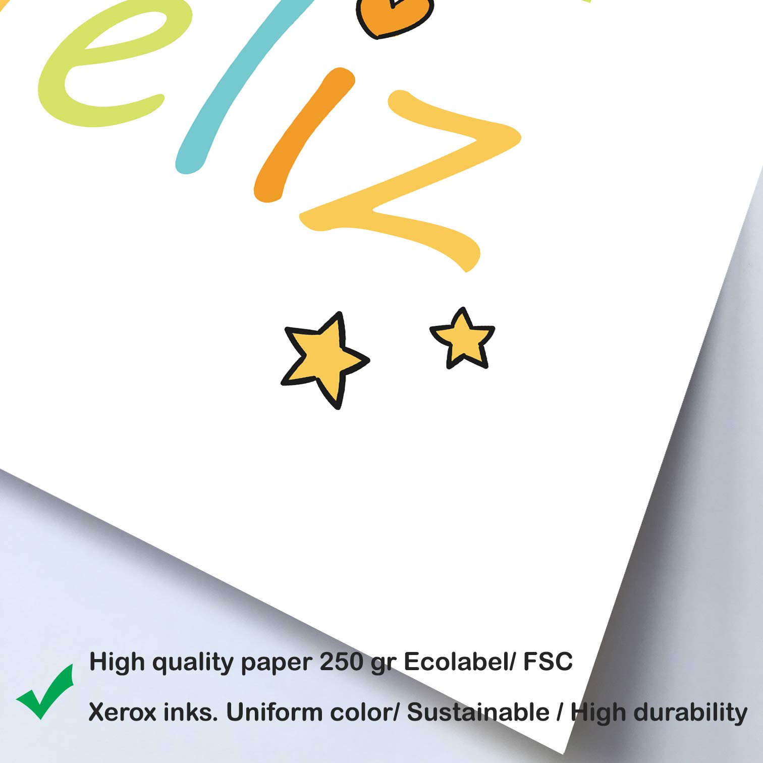 Nacnic A3Se happy set of 3 posters for children and children's room Scandinavian style size unframed, Be Happy - Image 2