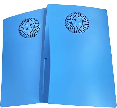 Disc Edition Faceplate with Cooling Vent Cover Skin Shell Panel for PS5 Console Playstation 5 Accessories Face Plate Protective Shell Replacement Plate Scratch Resistant Disc Starlight Blue
