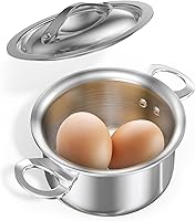 Vista 13 de Macevia Mini Cacerola para Salsa, Calentador de Mantequilla de Acero Inoxidable Cobreado, Olla Pequeña con Mango, Uso Multipropósito para Hogar