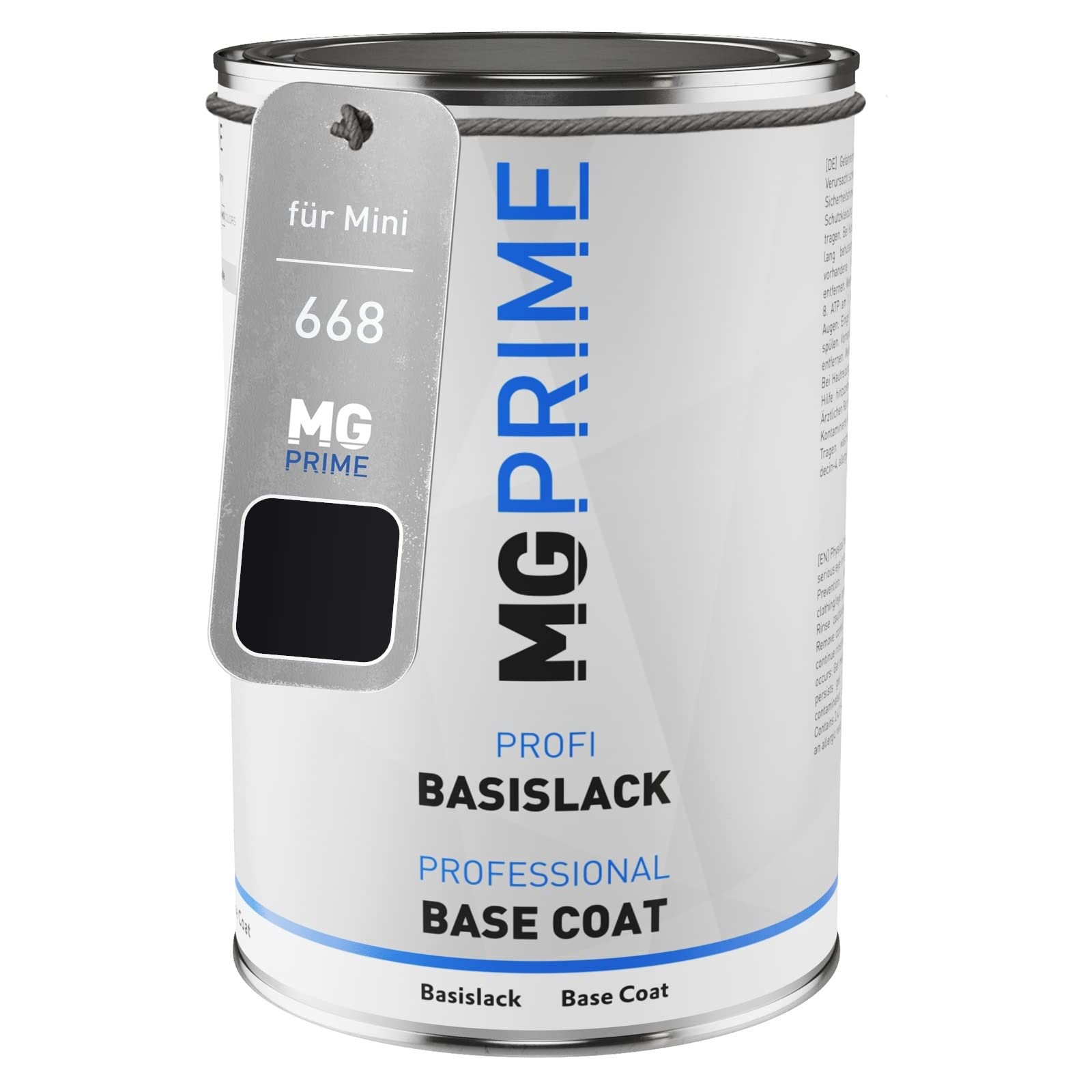 MG PRIME Car paint Can ready-to-spray for Mini 668 Jet Black 2 Base coat 1.0 litre 1000ml