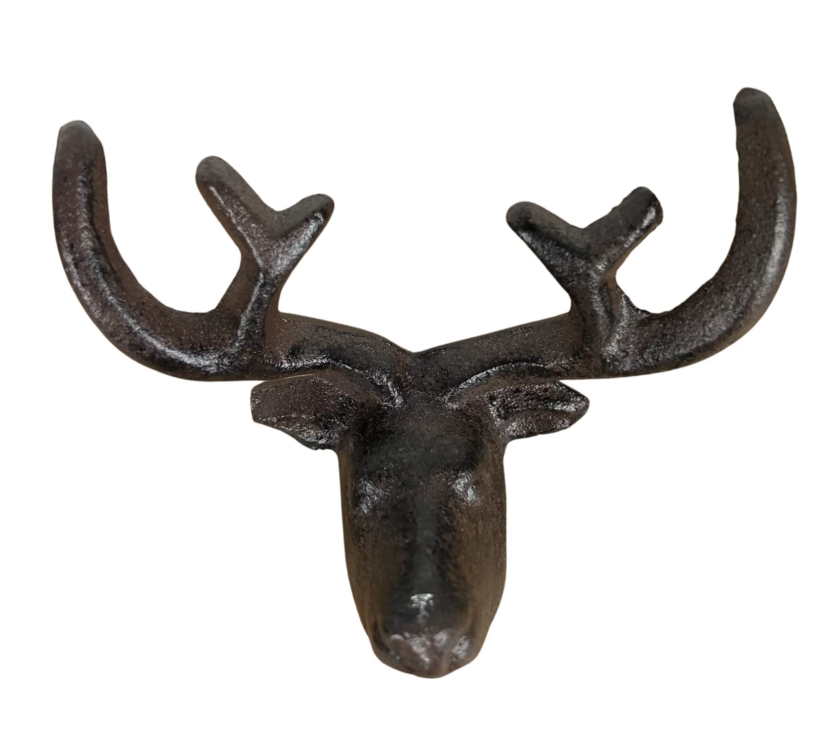 Classic Home Store Cast Iron Novelty Door or Drawer Handles & Optional Mounting Bolt (1 Stag Head)