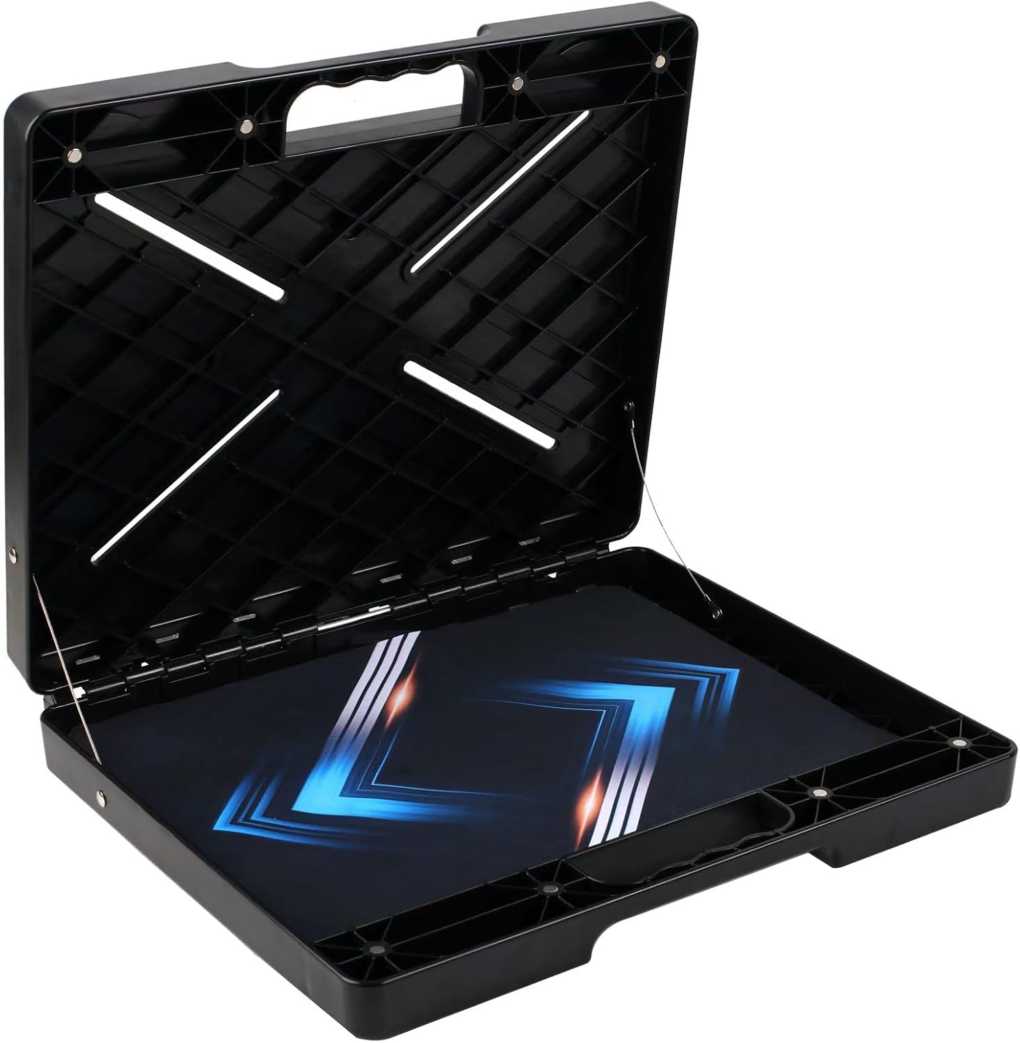 Portable Workstation for Laptop, Magnetic Laptop Stand 4 Magnets & Suction Cups, Can Hold Up to 45 Pounds Magnetic Laptop Shelf for HVAC, Trucks, Walls, Workshops and Other Venues