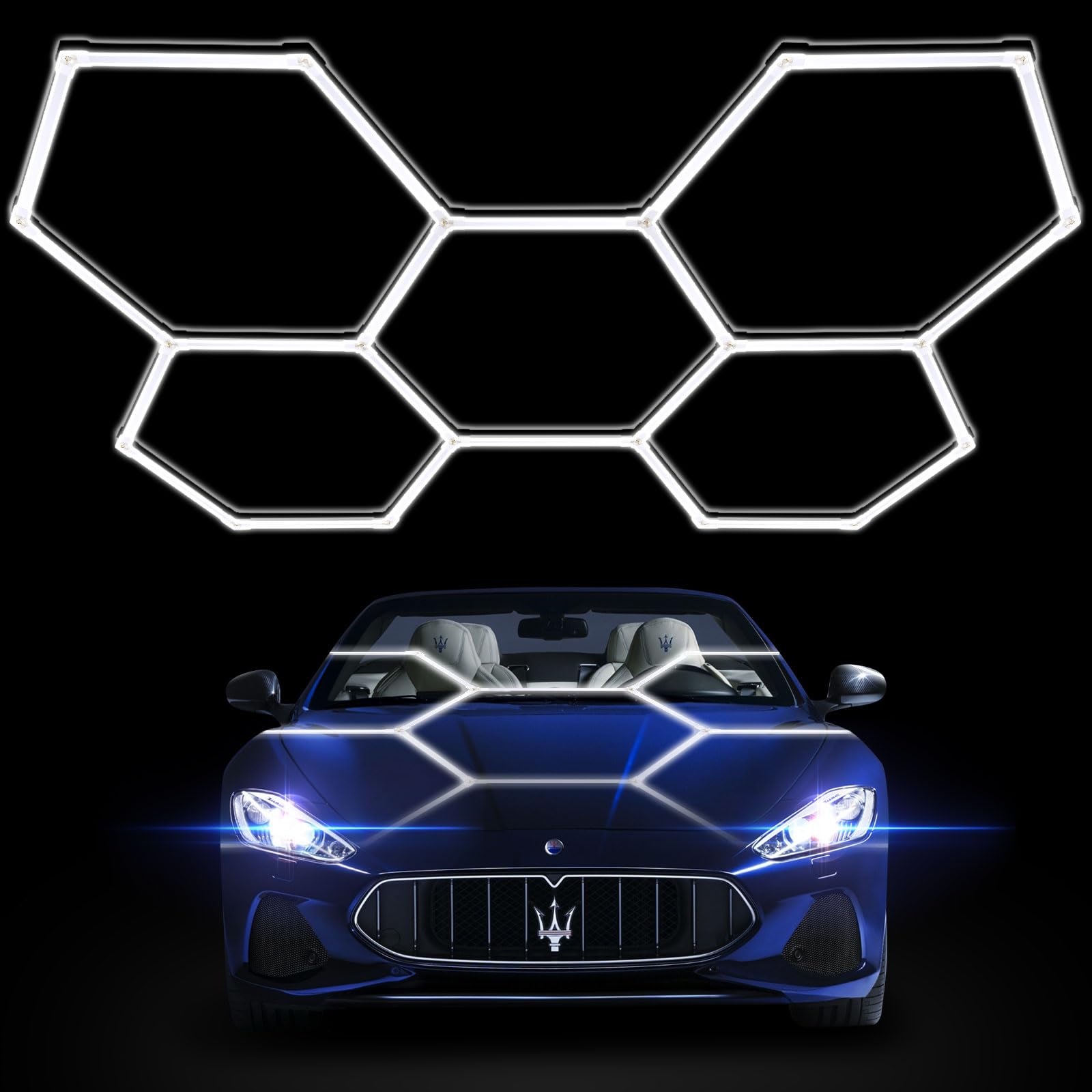 MODERN Hexagon Garage Lights?25 Pack 216W 25920LM High Brightness Hexagon Garage LED Lights for Garage, Shopping Mall, Workshop and Car Detailing Shop etc. …