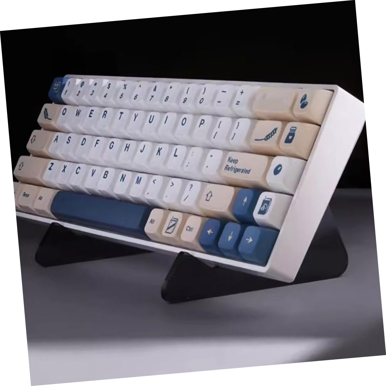 DOITOOL Ergonomic Keyboard Stand Tilted Computer Keyboard Holder for Desk Solid Acrylic Stainless Steel Black