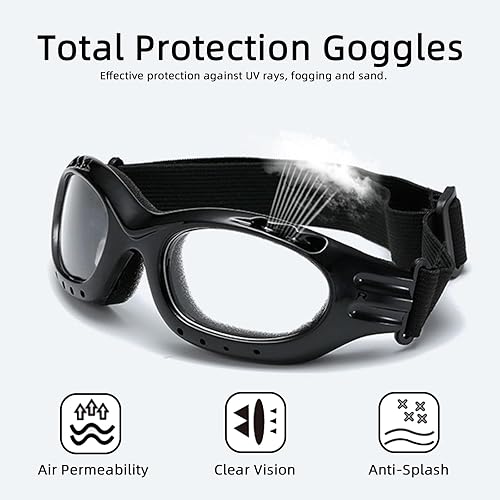 Miniatura 5 de 3 piezas de gafas de motocicleta, gafas de conducción, gafas de esquí para motocross, anti-UV, a prueba de polvo, resistente al viento, gafas ATV