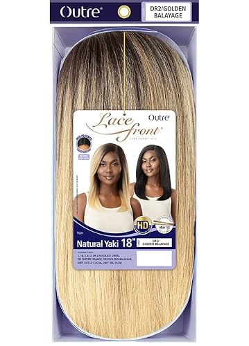 Miniatura 6 de Outre Peluca de encaje frontal - Natural Yaki 18 (1 JET BLACK)