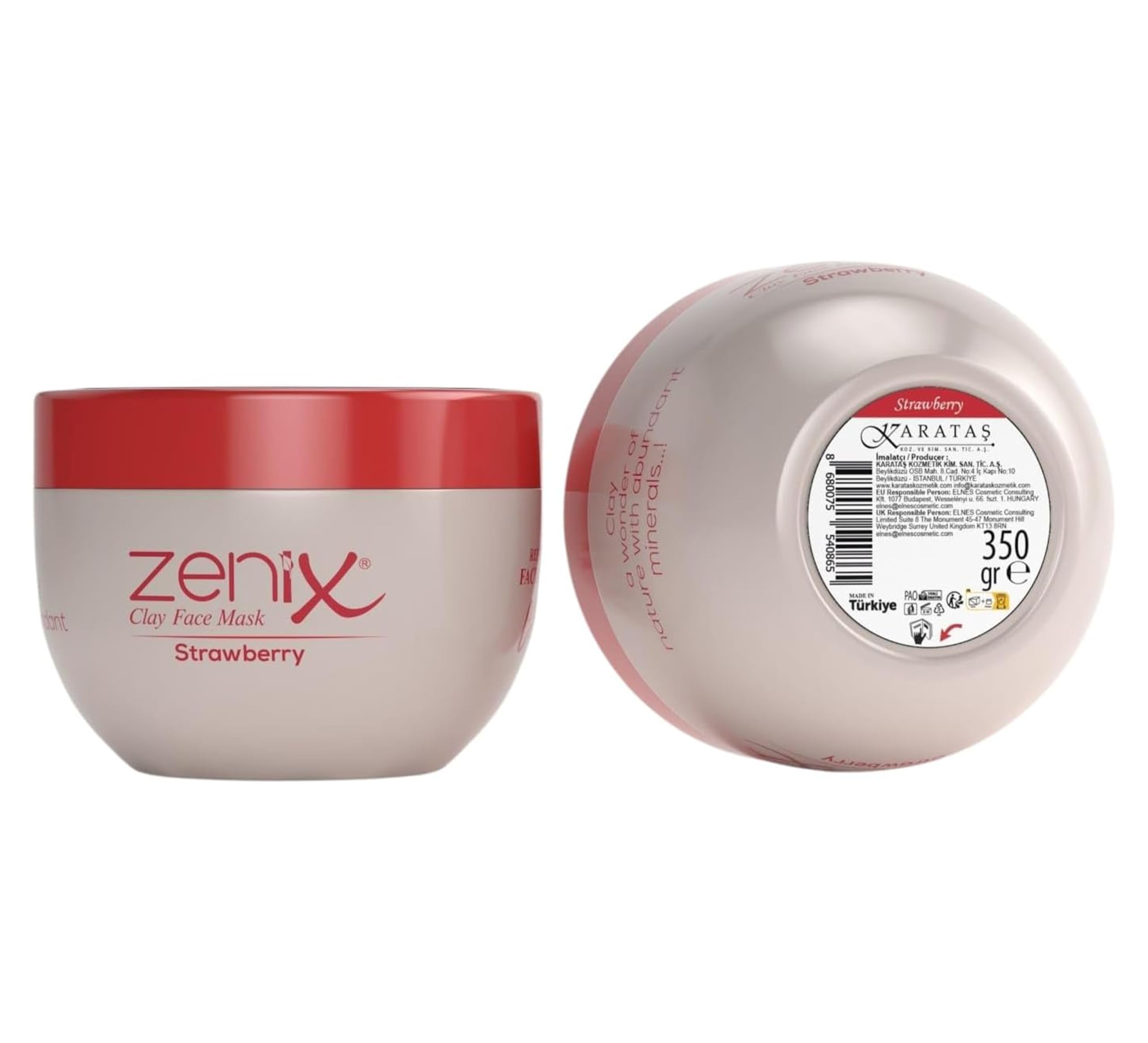 Amazon.com : Zenix Clay Face Mask Strawberry 350g – Deep Cleansing