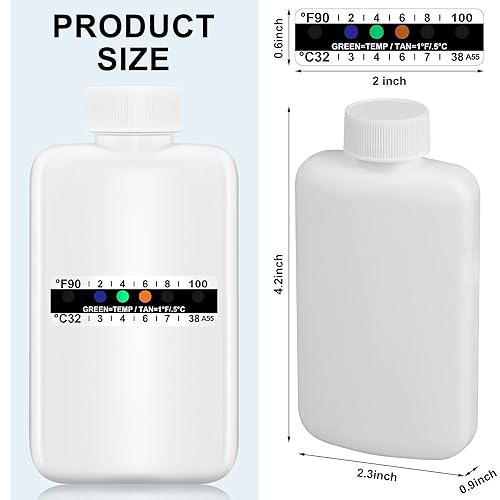 Miniatura 2 de Patelai El kit completo de prueba de orina de 12 piezas incluye 2 botellas de viaje portátiles translúcidas, 10 tiras adhesivas de prueba de