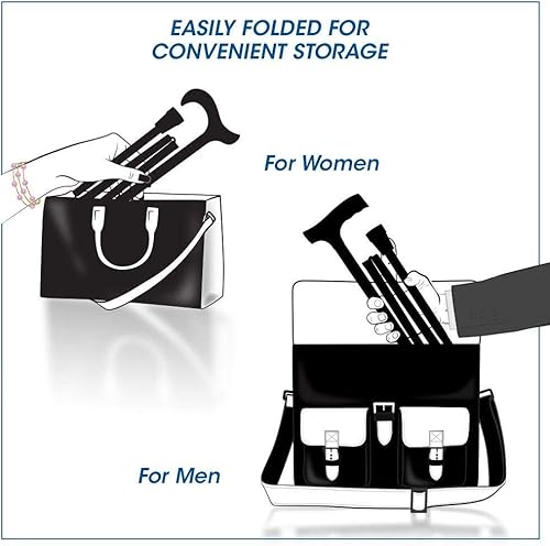 Miniatura 7 de Bastones elegantes para caminar  Bastones de diamantes de imitación ajustables plegables de diseño  El mejor regalo para hombres y mujeres, eje de